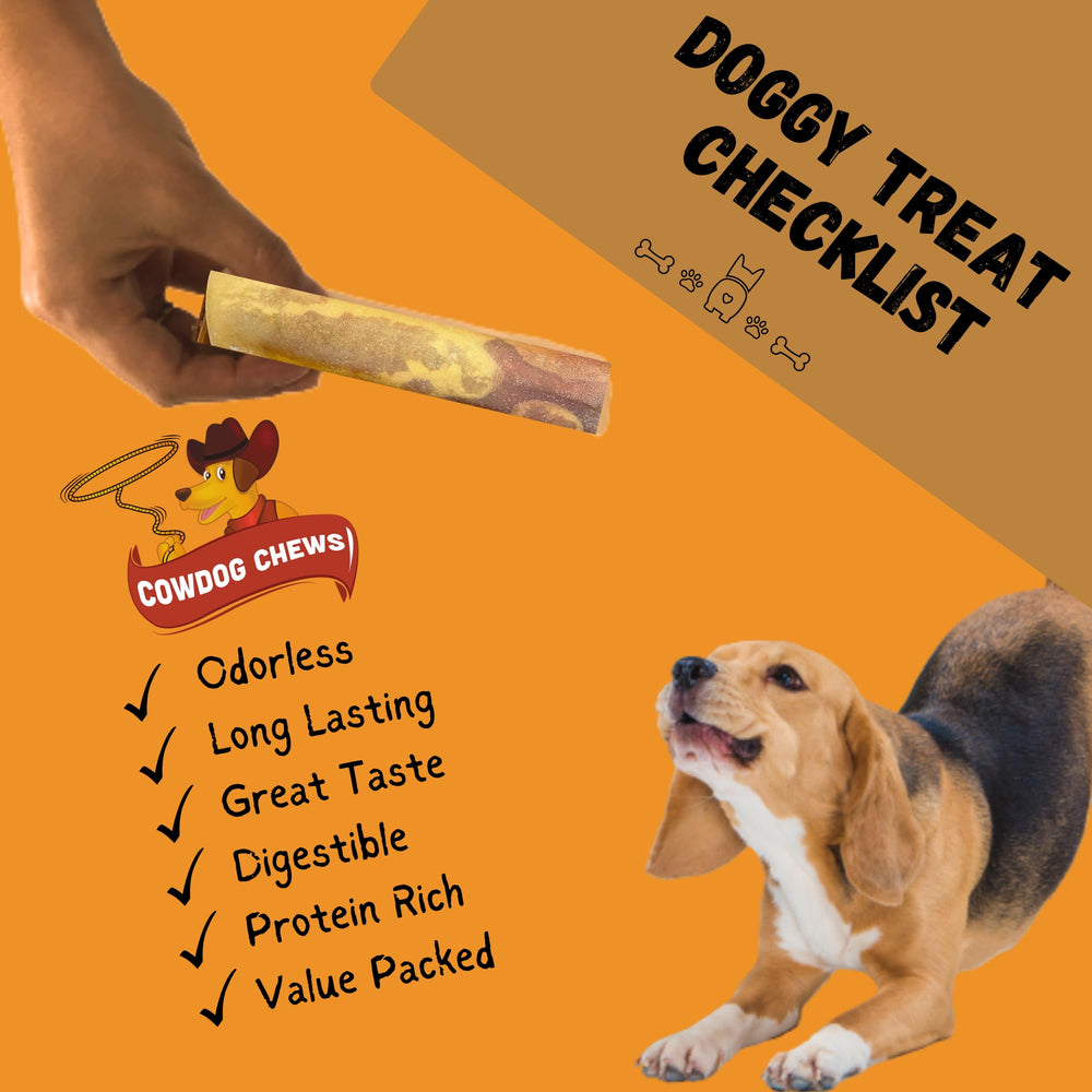 Cowdog Chews haute-proteine pour chiens dynamiques et en mouvement.
