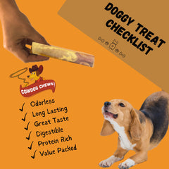 Cowdog Chews haute-proteine pour chiens dynamiques et en mouvement.