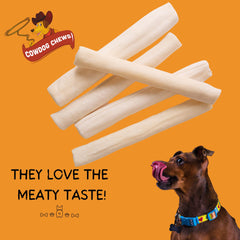 Cowdog Chews démonstration de mastication robuste pour chiens actifs.