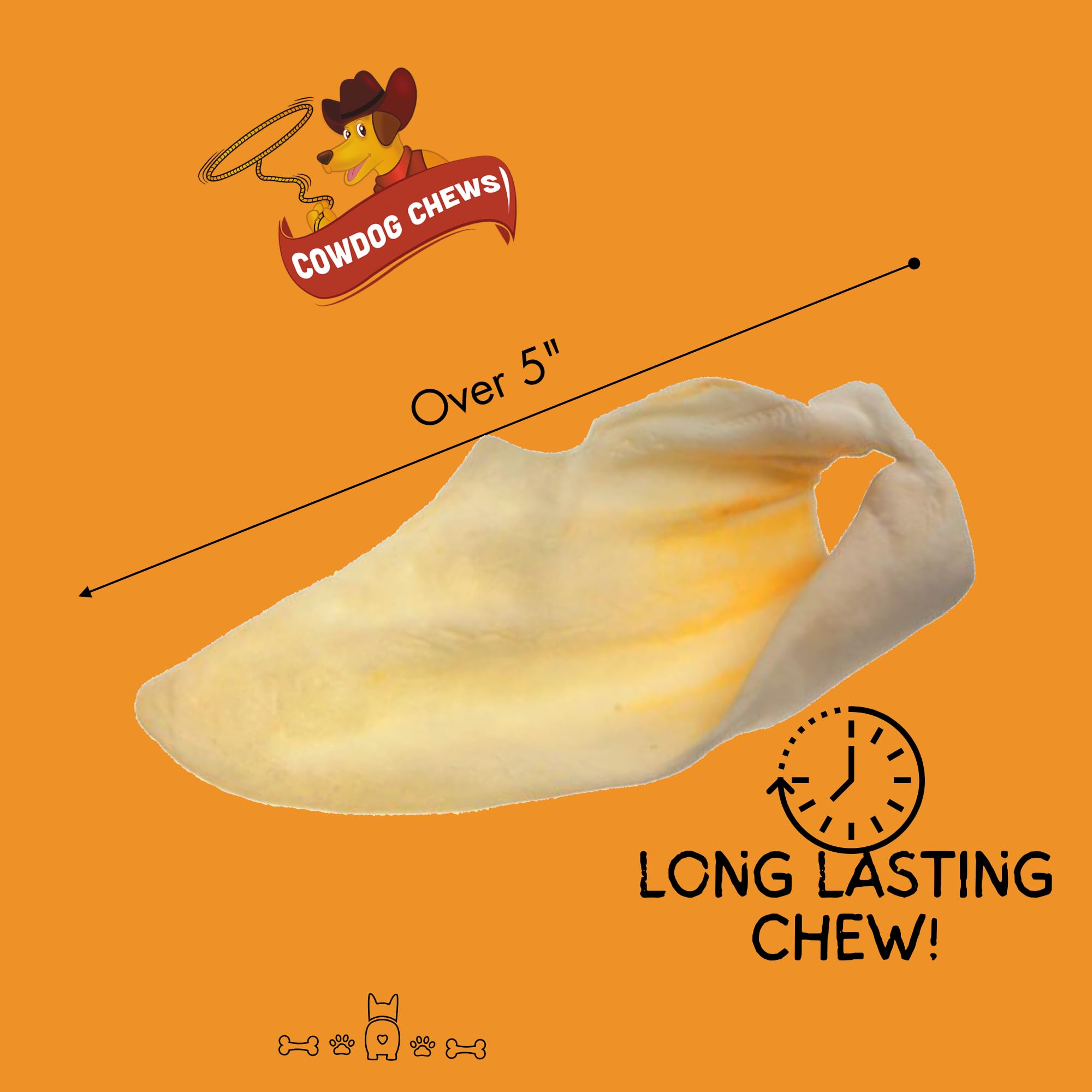 Cowdog Chews os de vache tranchee, texture durable pour sessions de mastication prolongées.