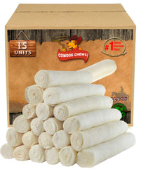 Cowdog Chews Retriever Roll 9-10 pouces: os à mâcher naturel, divertissement sûr.
