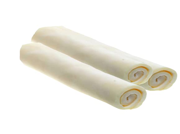 Cowdog Chews Rouleau 9-10 pouces, texture naturelle pour mâcher tout en douceur.