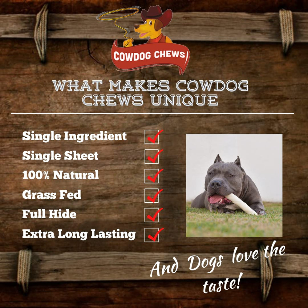 Cowdog Chews Sans additifs: friandise naturelle sans colorants ni conservateurs.