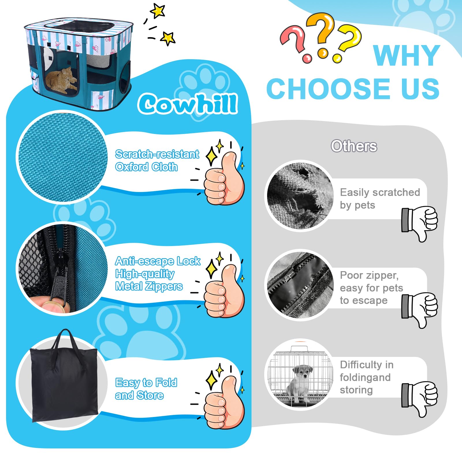 Cowhill Utilisation Chiens et Chats – espace polyvalent pour petits animaux.