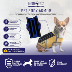CoyoteVest HawkShield avec bandes auto-agrippantes pour attache rapide et fixation sécurisée.