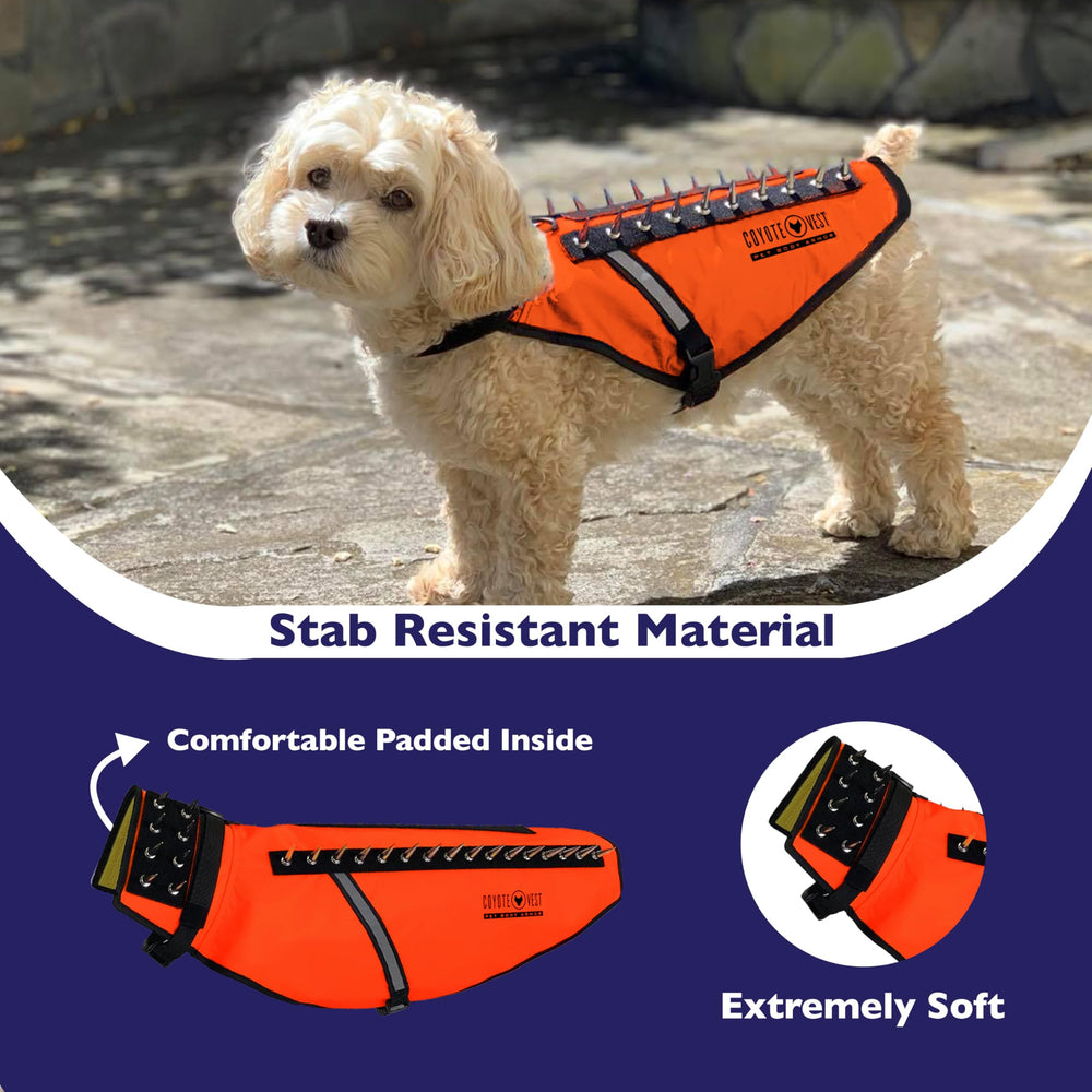 Piques amovibles du CoyoteVest pour dissuader les attaques potentielles.