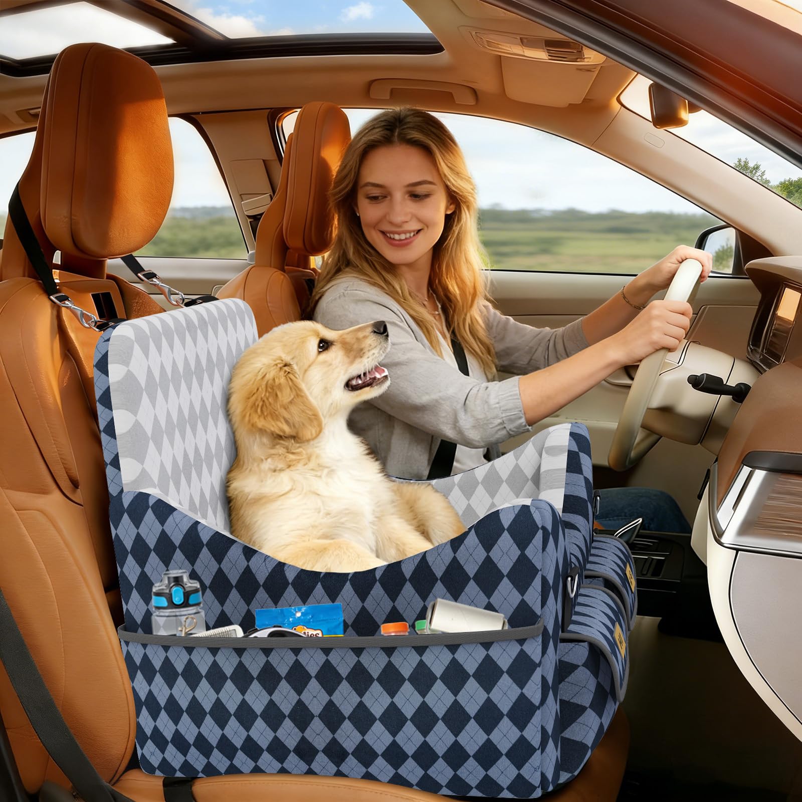 COZEER siège-auto chien-face-inverse-confort pour saisons différentes