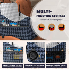COZEER siège-auto chien-poches-rangement avec accès rapide aux accessoires