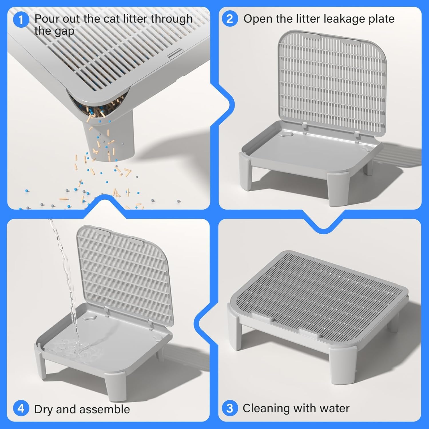 Coziley chat-escalier-compact-rangement: se range facilement dans l'espace domestique