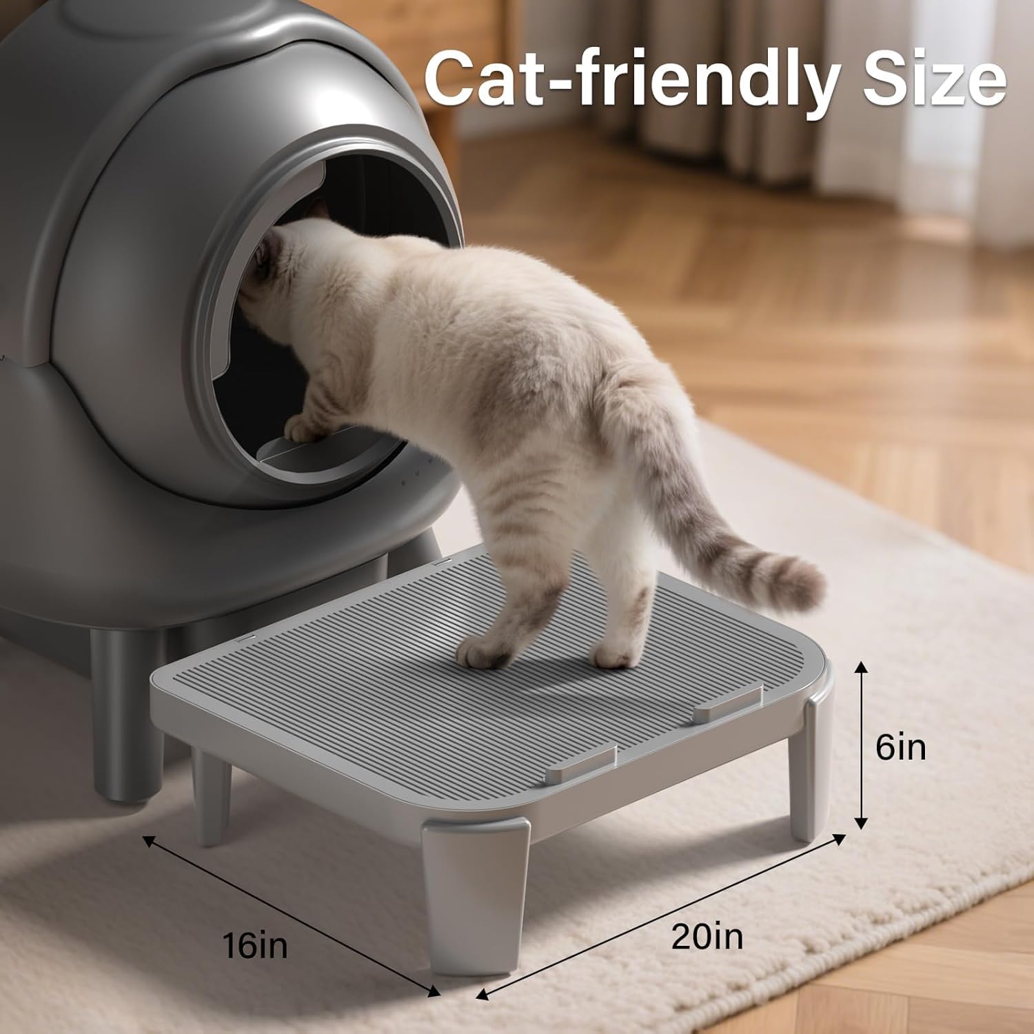 Coziley chat-pedal-confort-chat-domestique: facilite l'accès à la litière