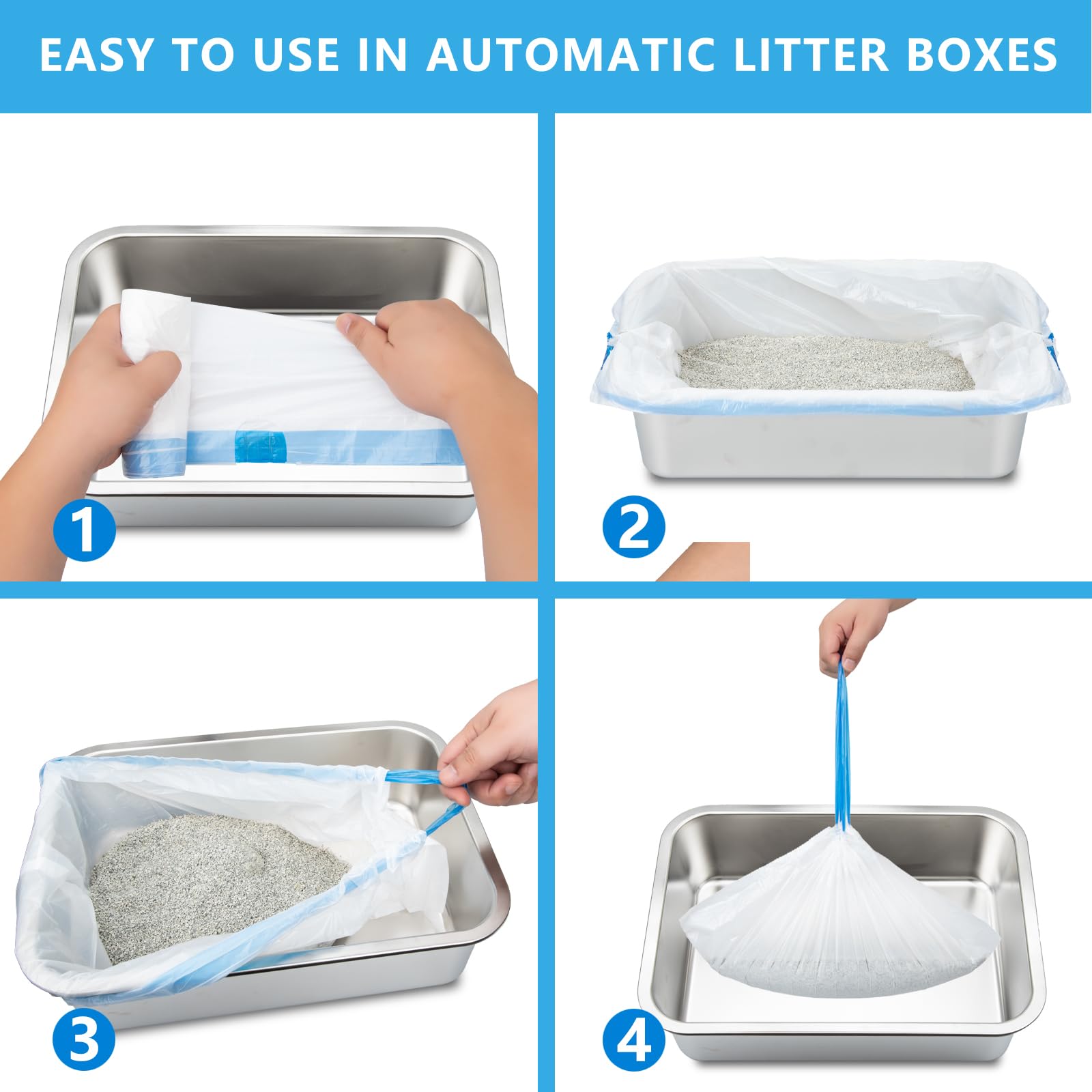 Sacs anti-fuites Coziley, usage polyvalent pour litière et poubelles.