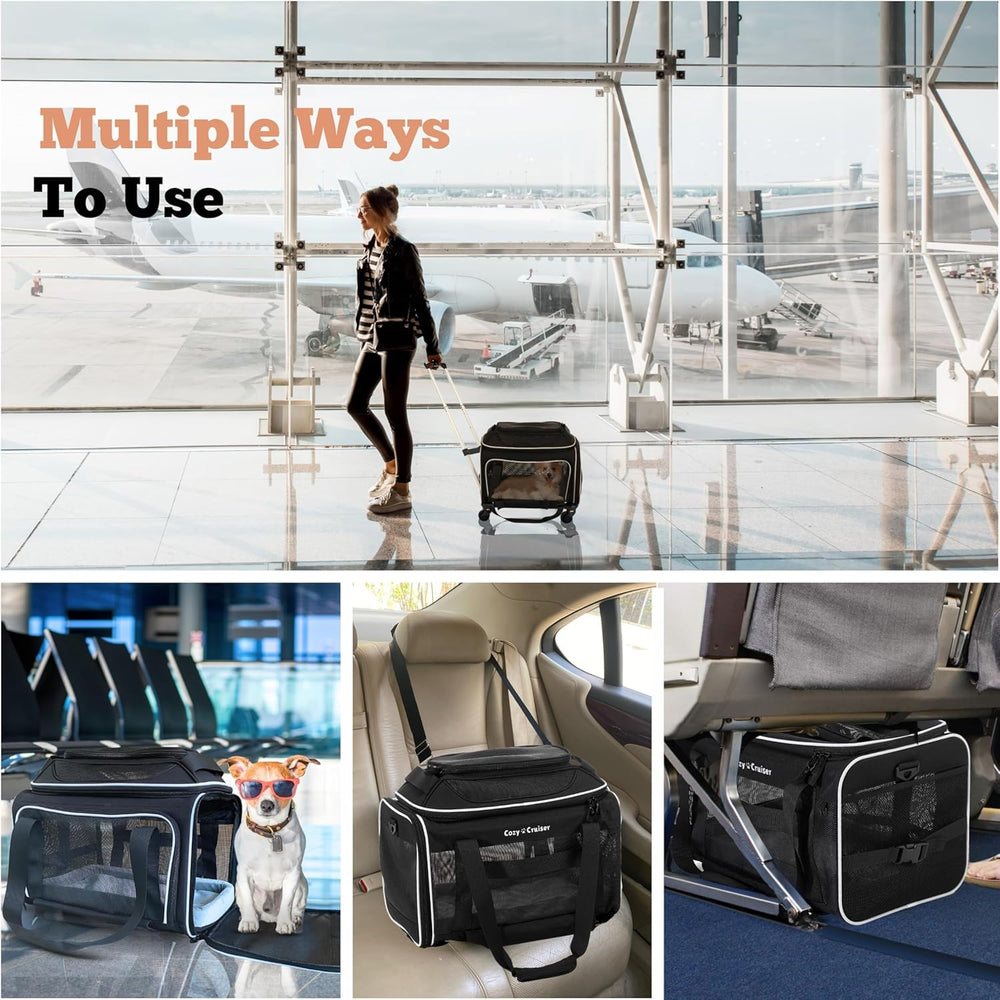 Cozy Cruiser poches arriere, rangement pratique pour jouets et friandises.