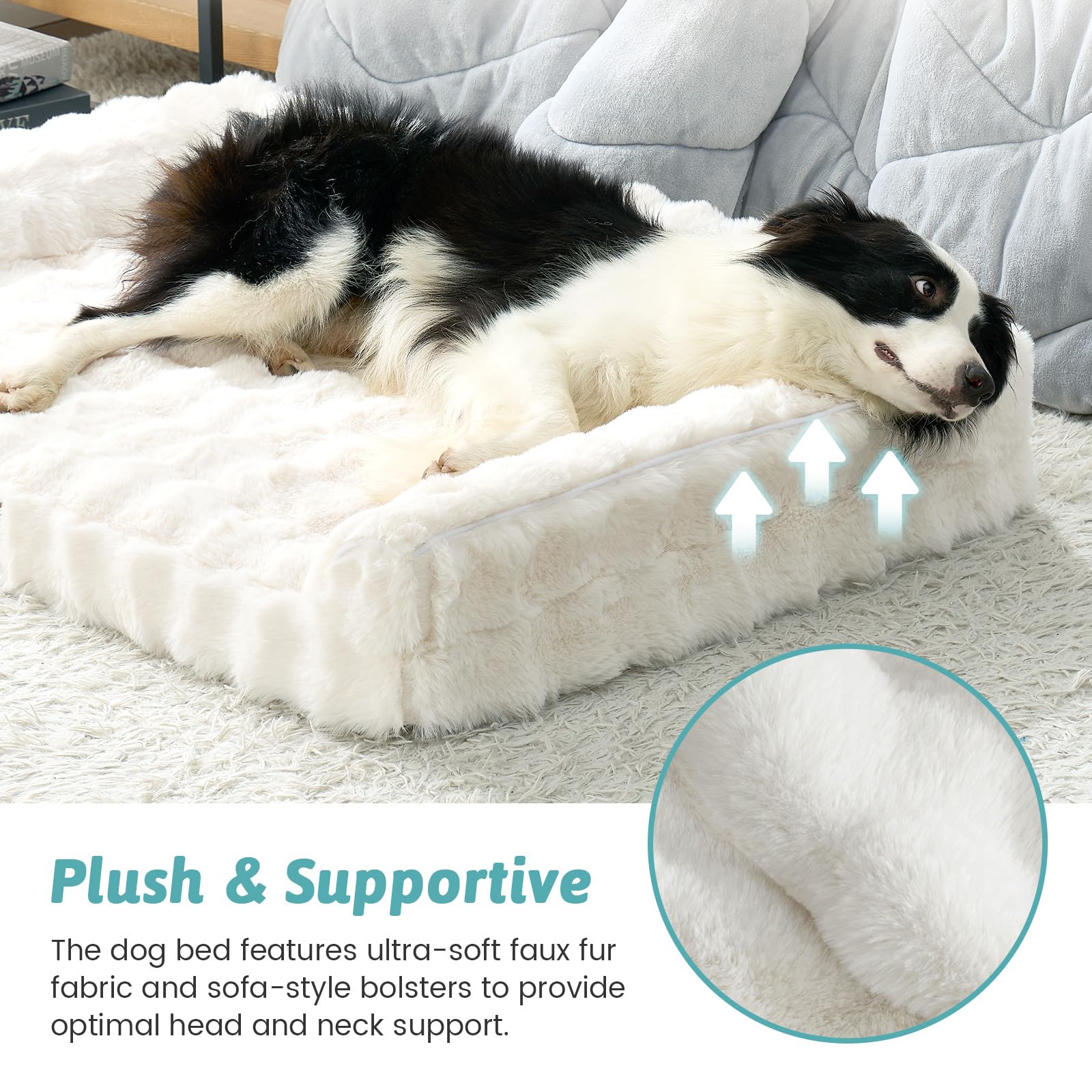 COZY KISS coussin trois côtés rembourrés pour des positions de repos variées.