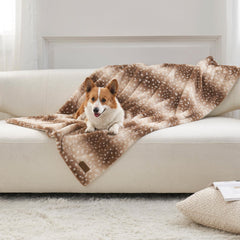 COZY KISS: couverture animaux imprimé cerf de Noël pour salon et canapé.