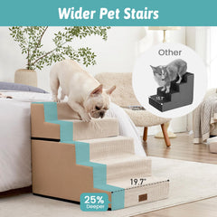 COZY KISS escalier chien base anti-glisse avec points en caoutchouc