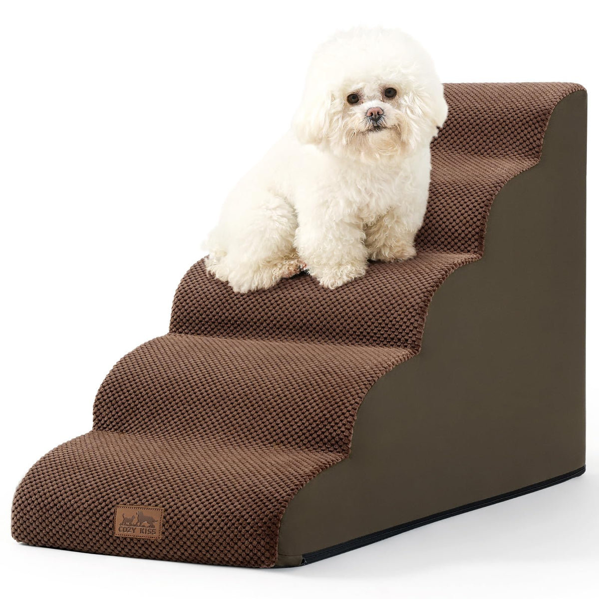 COZY KISS escalier chien haut lit 22,6 po facilite l'accès en douceur.