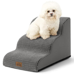 COZY KISS Escalier pour chien petit, trois marches, accessible au canapé.