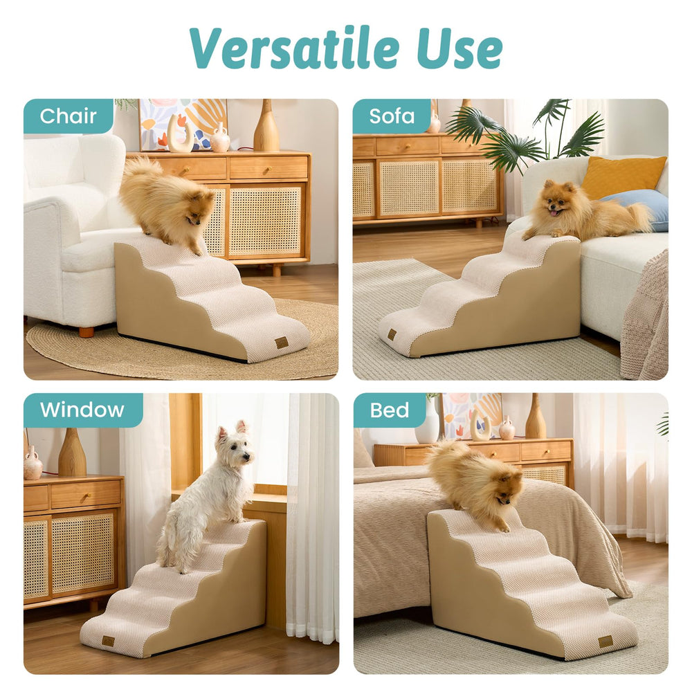 COZY KISS escalier pour chien Quatre Etapes base anti-depa^rapante — stabilité