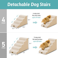 COZY KISS escalier pour chien Quatre Etapes face avant — structure stable