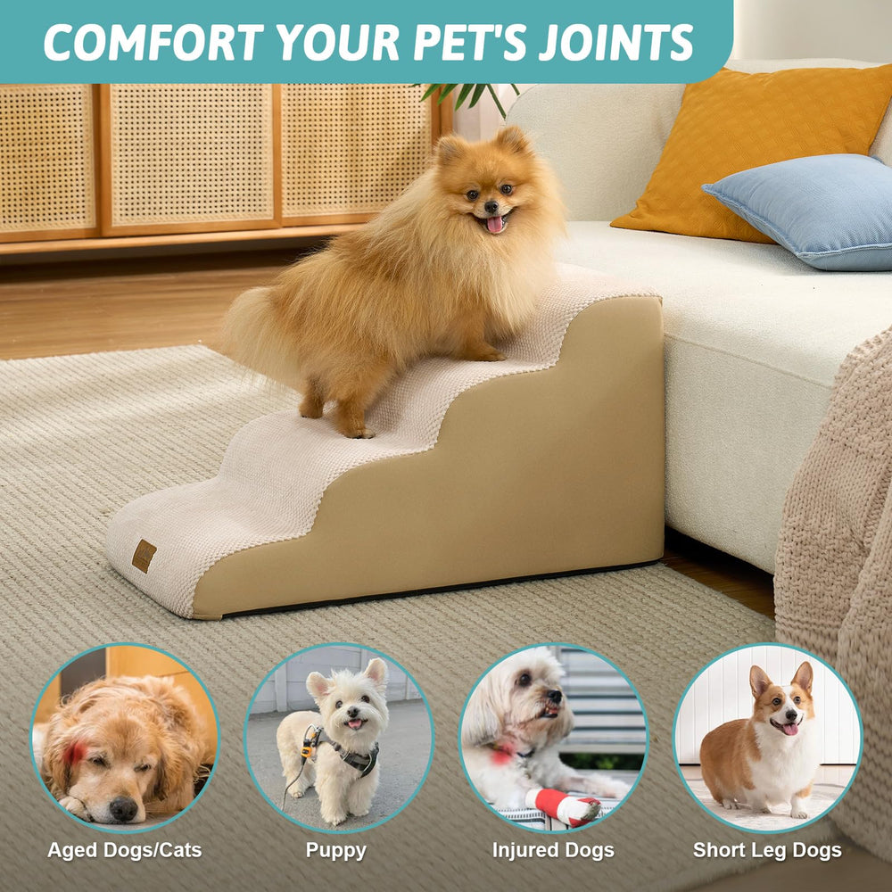 COZY KISS escalier pour chien Quatre Etapes housse lavable — nettoyage facile