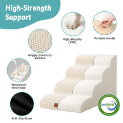 COZY KISS escalier pour chien Quatre Etapes mousse 30D — soutien ferme
