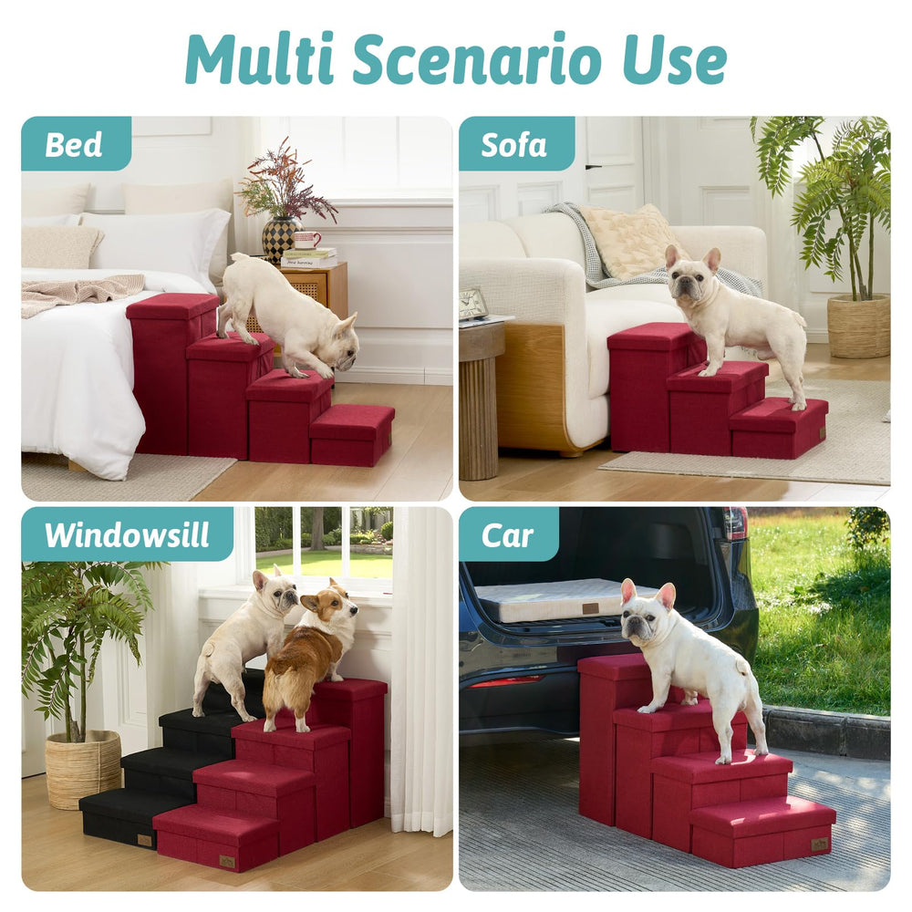 Escalier pliable Cozy Kiss, rangement compact et transport facile