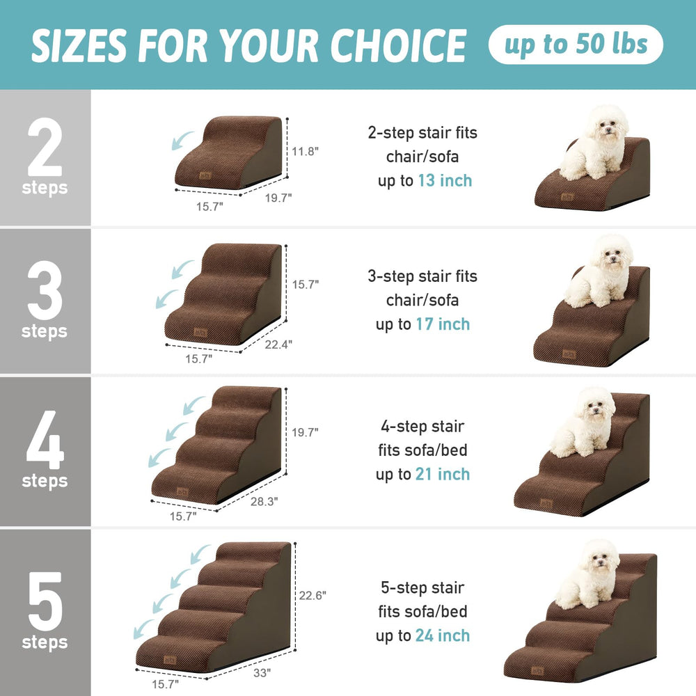 COZY KISS escalier en corduroy, texture douce pour petits chiens.