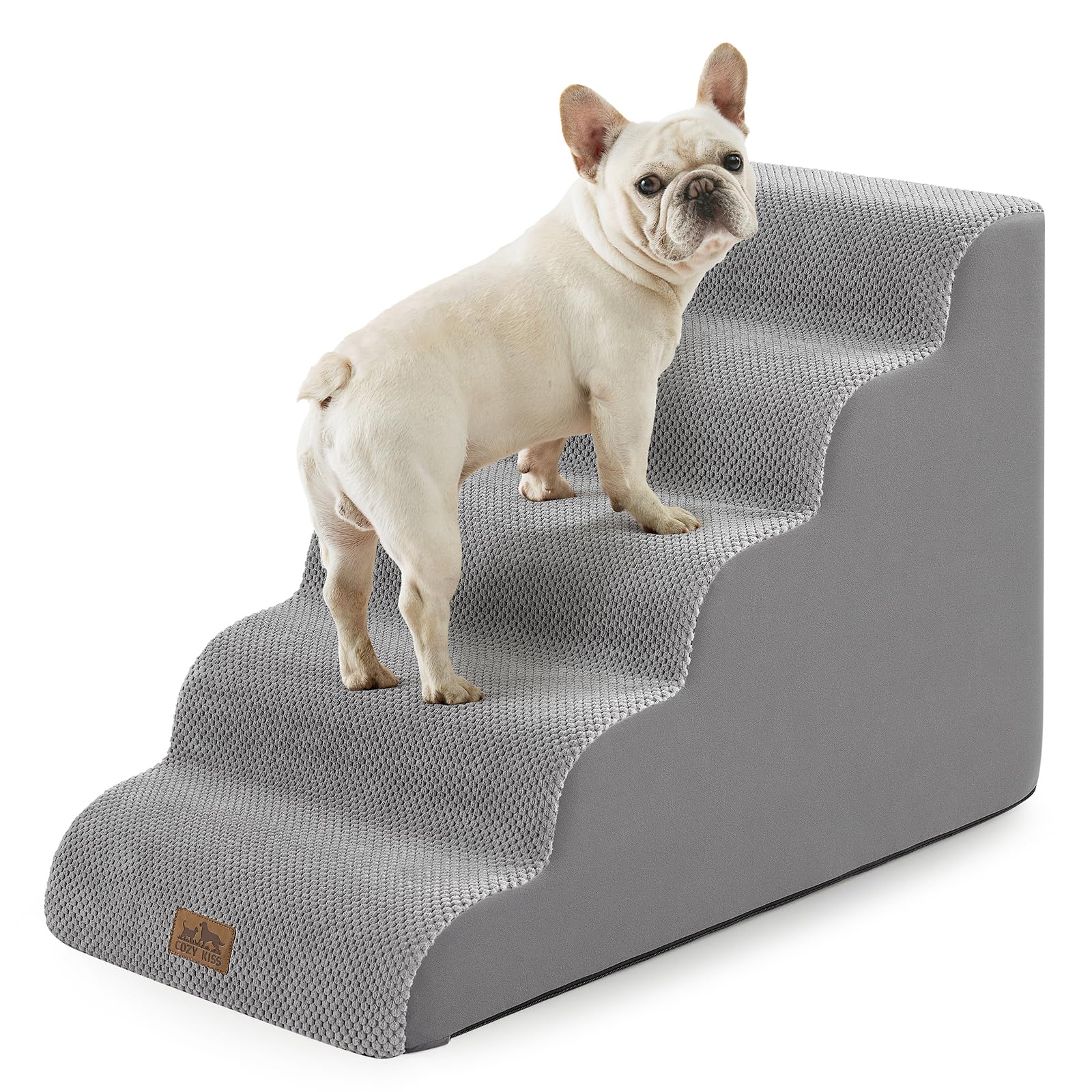COZY KISS escaliers pour chien petit, design courbé facilitant l’accès au lit