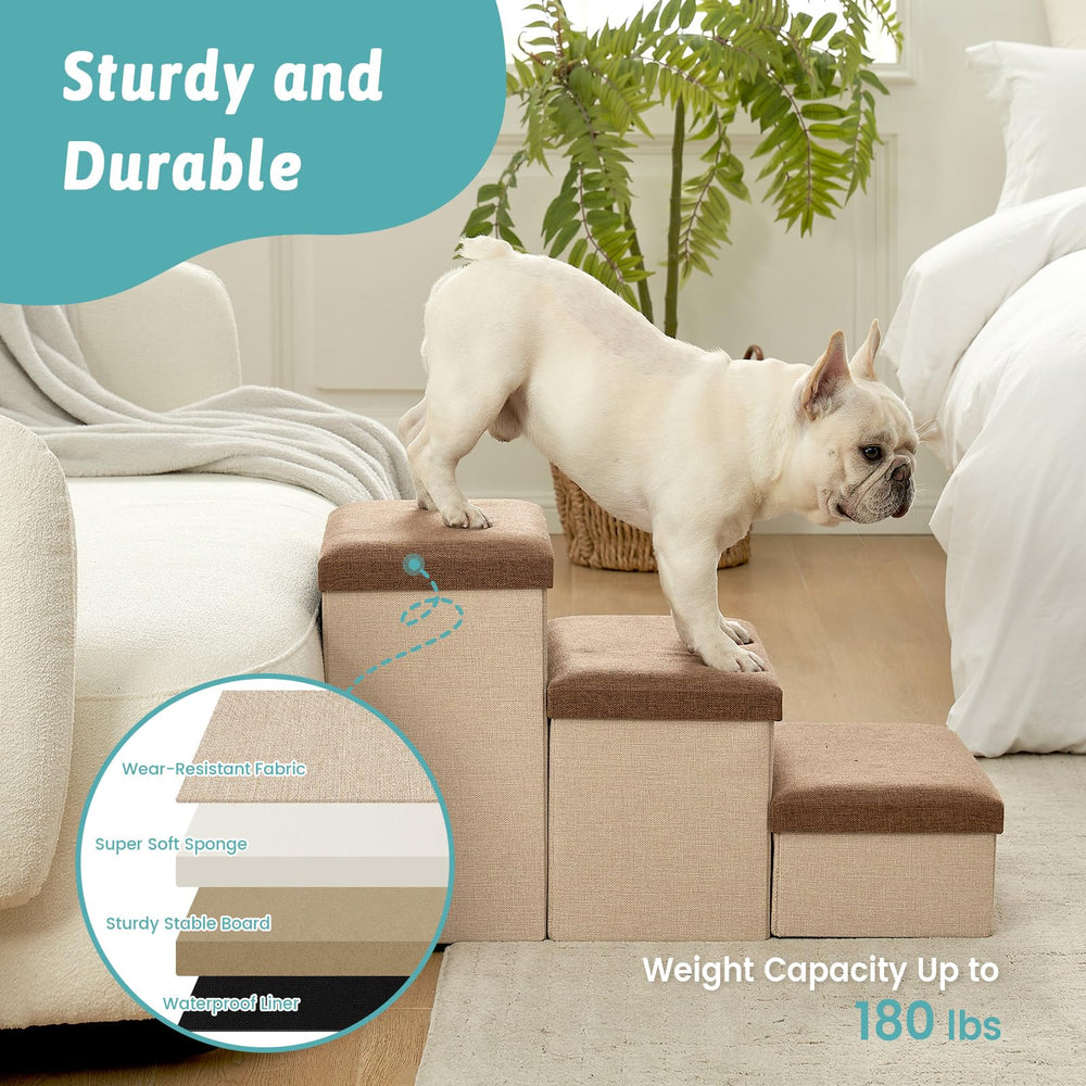 COZY KISS escaliers chien pliables pour un rangement compact.