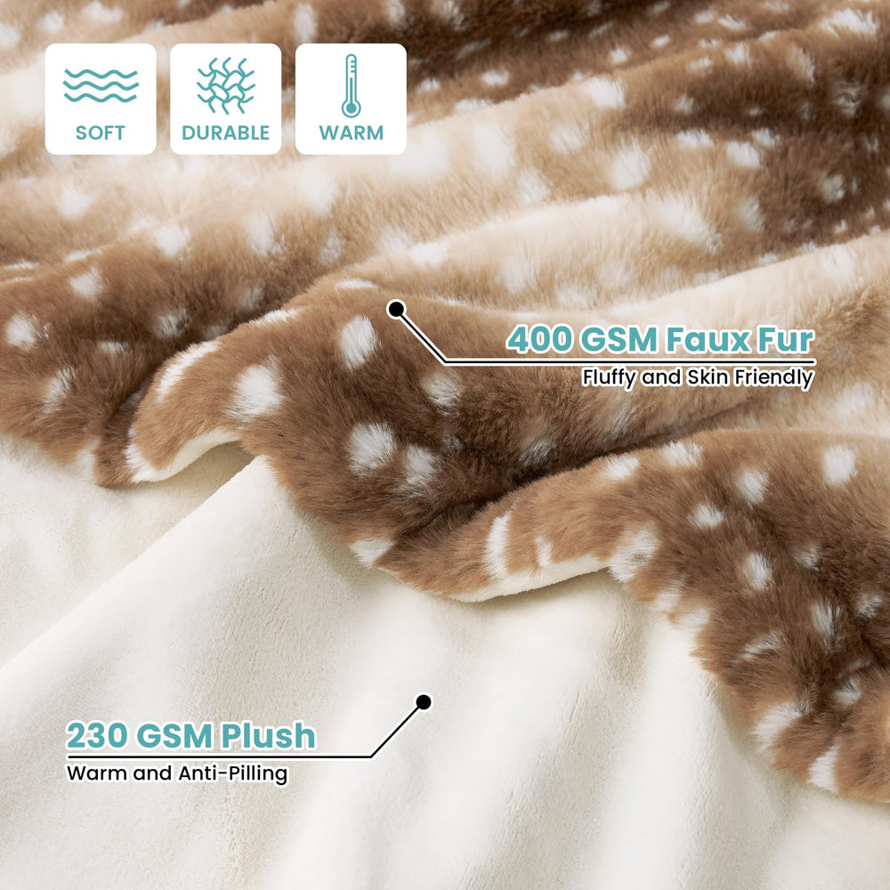 COZY KISS face en fausse fourrure 400gsm, toucher luxueux et chaleureux.