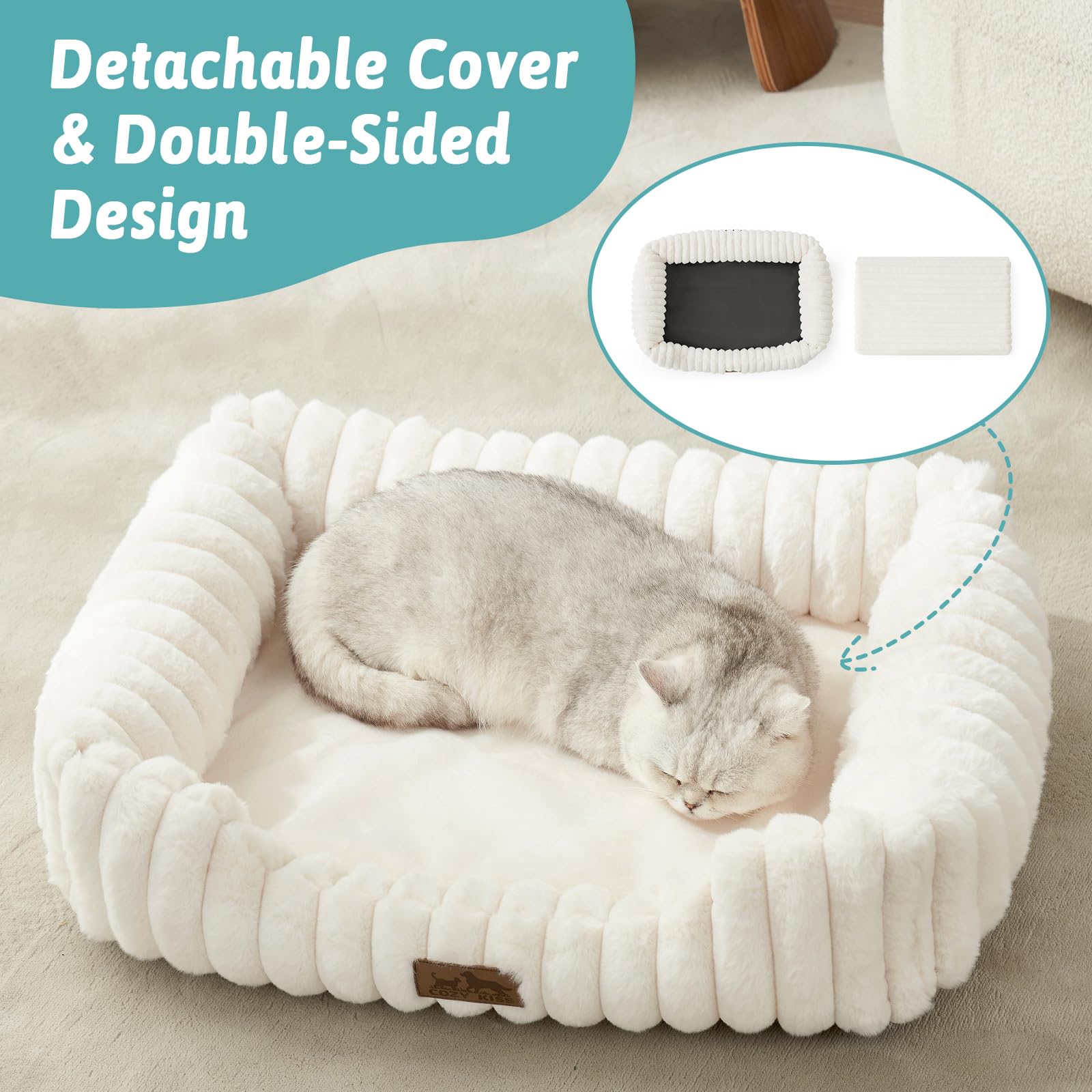 Fond anti-glisse COZY KISS assure stabilité sur le sol.