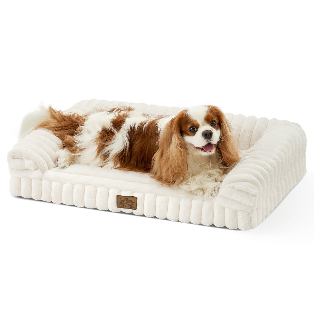 Lit COZY KISS pour petit chien, orthopédique avec bords pour soutien.