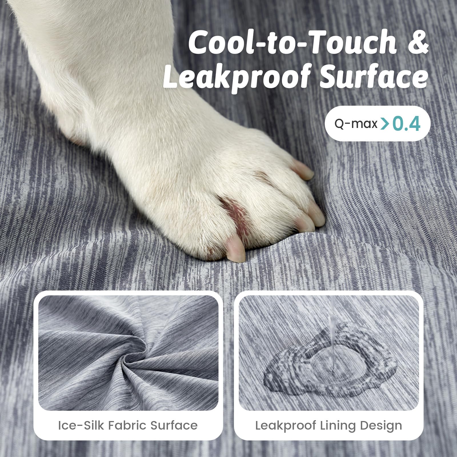Lit-chien COZY KISS réfroidissant grâce au tissu nylon pour rester au frais.