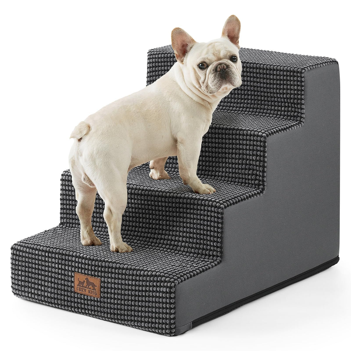 Marche pour chien Cozy Kiss, grande largeur et antidérapante pour plus de stabilité.