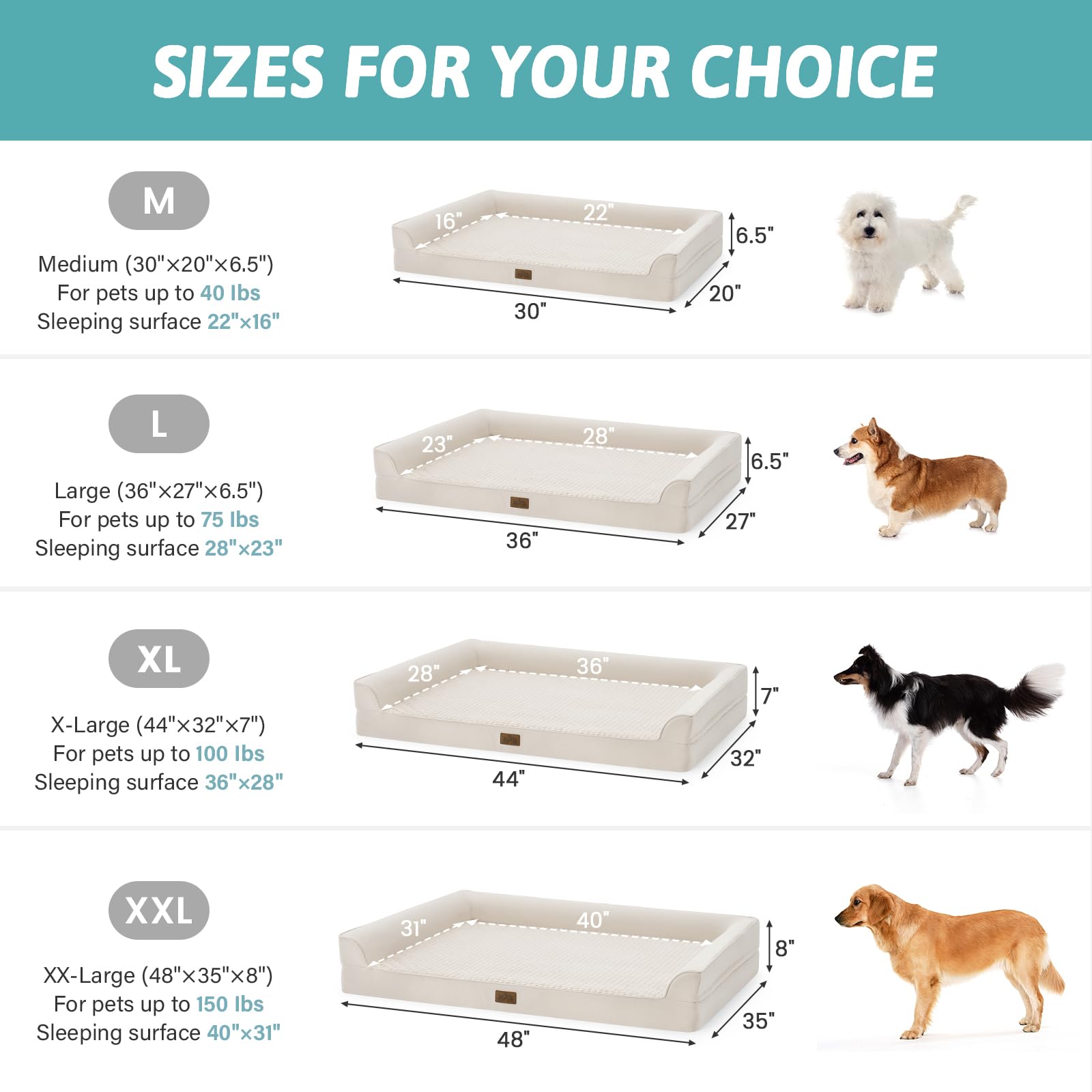 COZY KISS mousse œuf-creux pour chien XL, répartition du poids et confort soutenu.