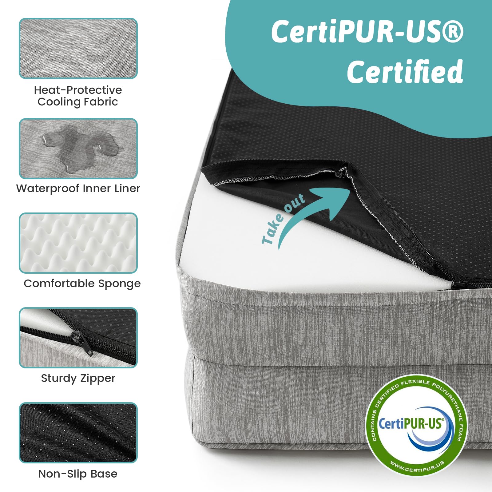 COZY KISS revetement-griffes-resistants, surface durable pour chiens actifs