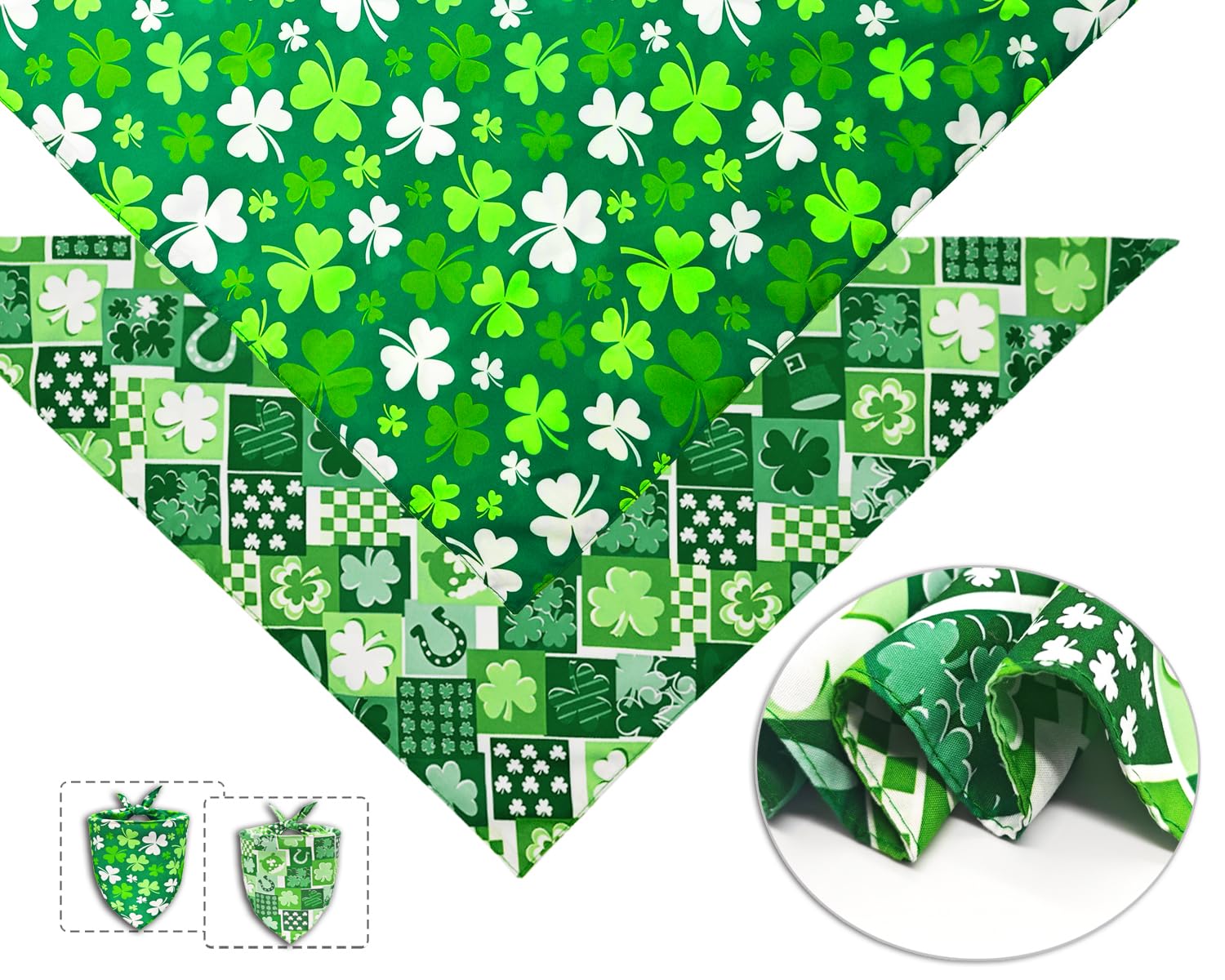 Bandana CozyHaus grande taille 31x21 pour chien jusqu’à 21 pouces.