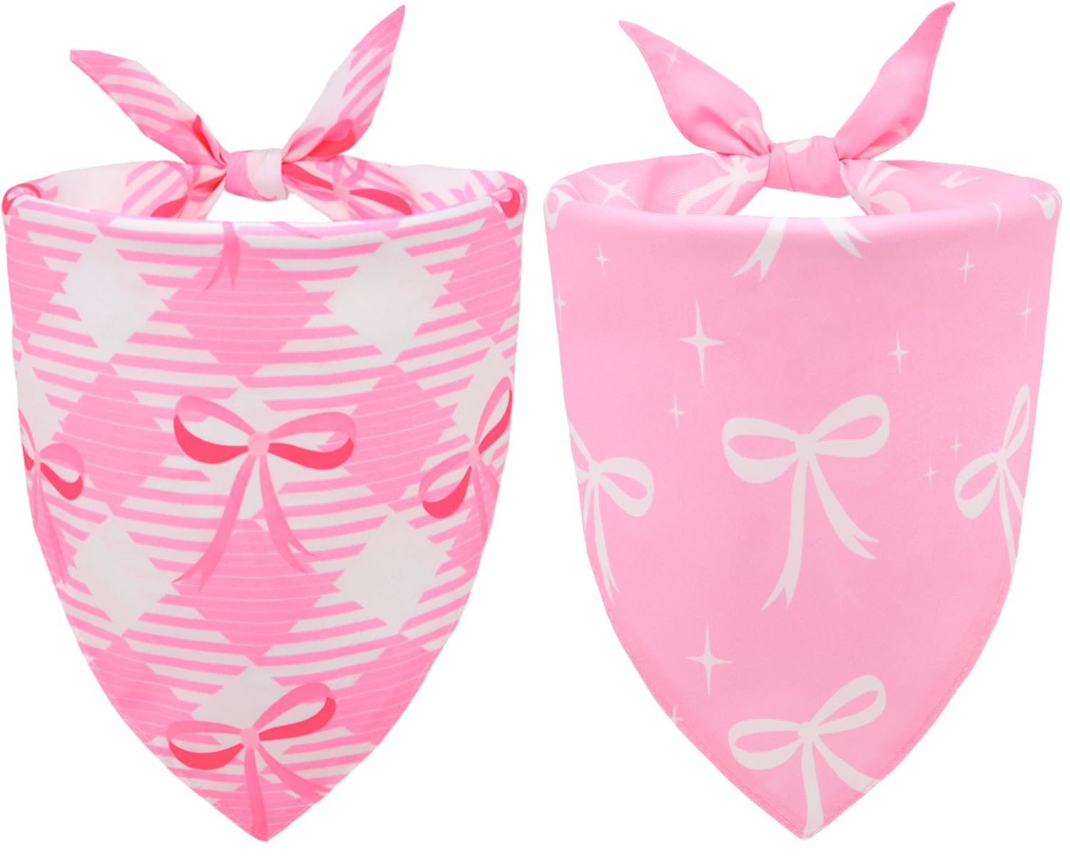 CozyHaus bandana rose a noeud pour petit chien ou chat, look coquet