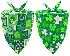 Bandana CozyHaus Saint-Patrick pour chien, pack 2XL, prêt pour les fêtes.