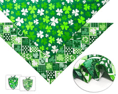 CozyHaus motif trèfle vert, design irlandais chic pour les fêtes et photos.