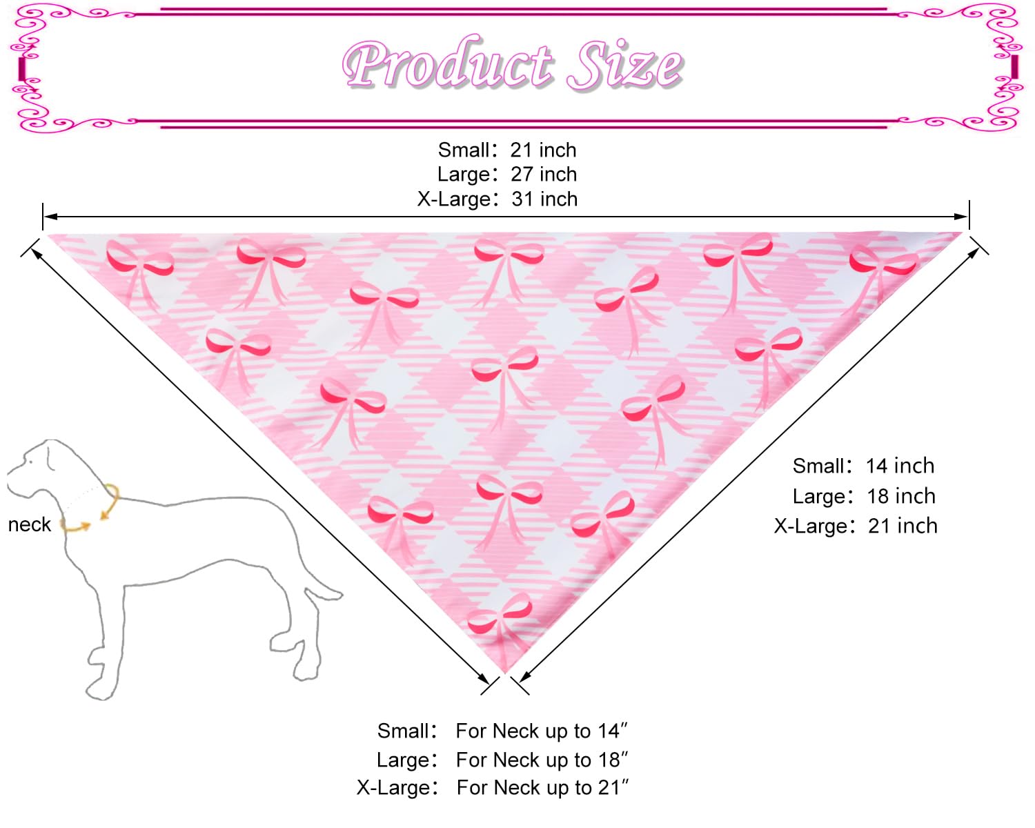 Bandana CozyHaus chien rose bowknot printemps, accessoire adorable pour photos et sorties.