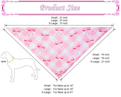 Bandana CozyHaus chien rose bowknot printemps, accessoire adorable pour photos et sorties.