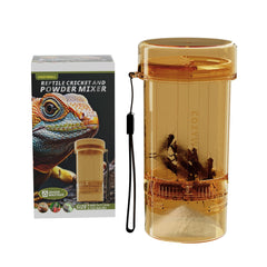 COZYWELL Mixeur poudre calcium pour criquets: vue d ensemble en action, enrobage uniforme.