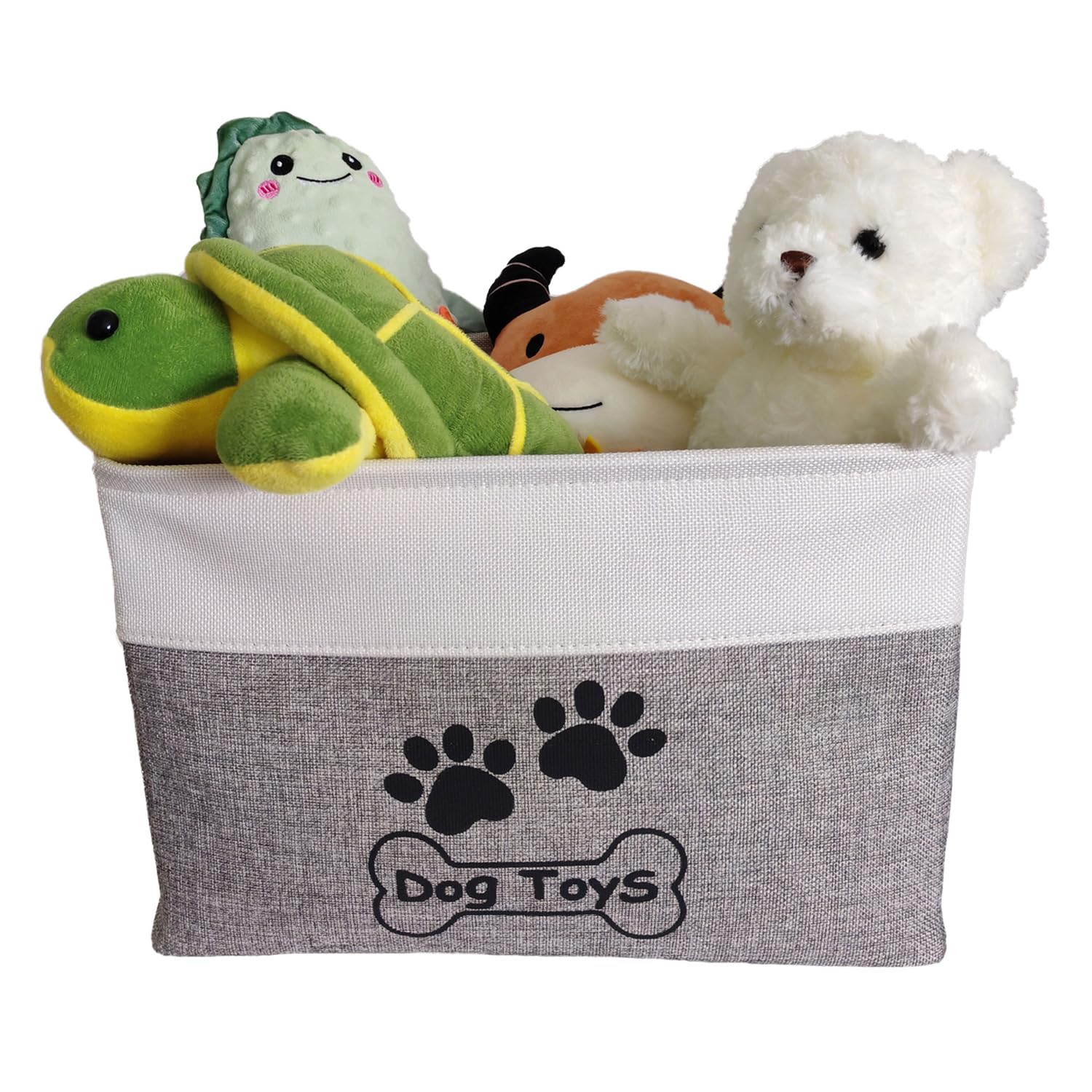 CPAKOWLGOO Panier-jouets-capacite-38x28x23: espace pour jouets d’un chien moyen.