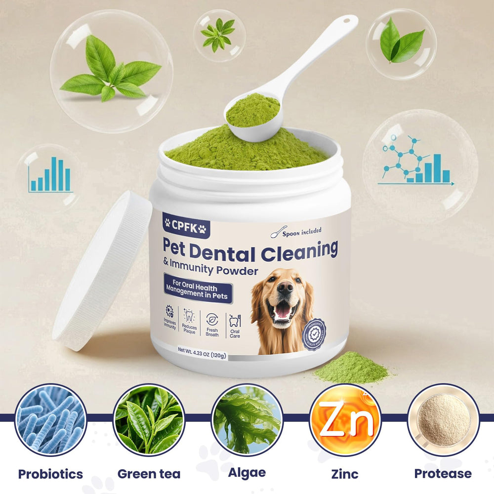 CPFK Poudre dentaire pour chien – lutte contre la plaque et favorise des gencives saines.