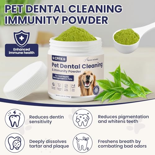 CPFK Poudre dentaire pour chien – dose facile adaptée à chaque taille de chien.
