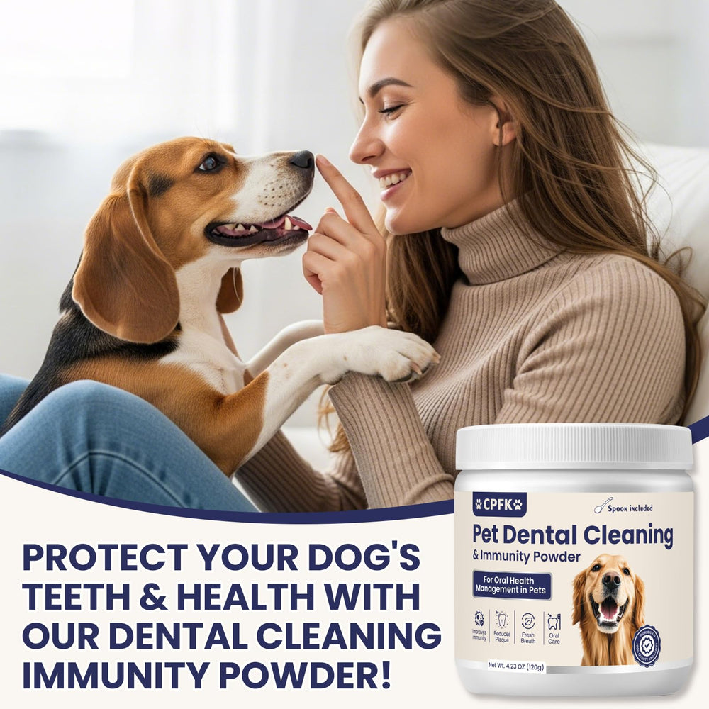 CPFK Poudre dentaire pour chien – parfum neutre qui n’altère pas la nourriture.