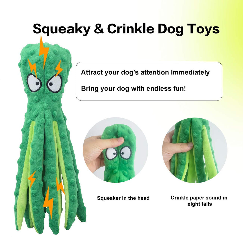 Jouet pieuvre CPYOSN pour chien, bruit qui crisse pour jeu interactif