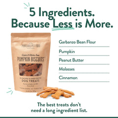 CRAFTED BY HUMANS LOVED BY DOGS – biscuit citrouille en sachet, pratique pour les sorties.