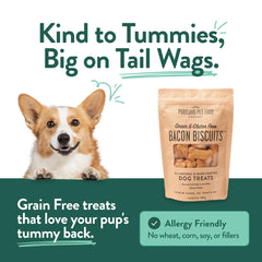 CRAFTED BY HUMANS LOVED BY DOGS friandises-chien-bacon-entrainement: récompense idéale durant les séances.